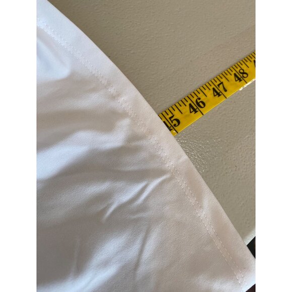 Eloquii Dress White Long Sleeve Keyhole Front Tie Back Neck Size 26 - Picture 8 of 14